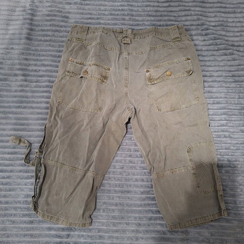 EIDERA cargo shorts/capris used, faded khaki/olive green