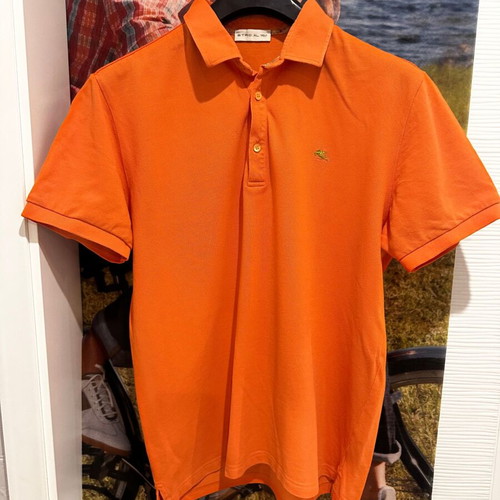 Etro men t-shirt XL used, orange, made in Italy