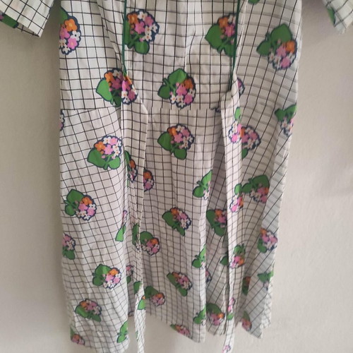 Handmade dress by Greek designer like new, white multicolor, size XS
