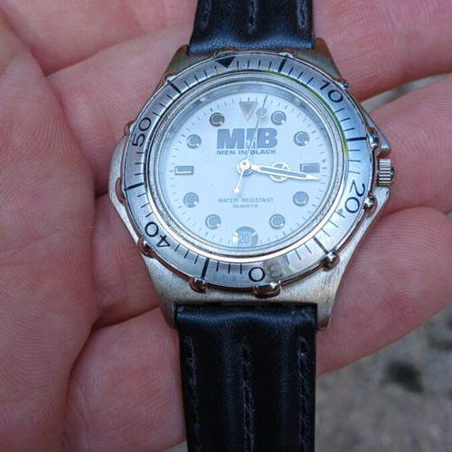 Men in Black MIB watch used, black and silver