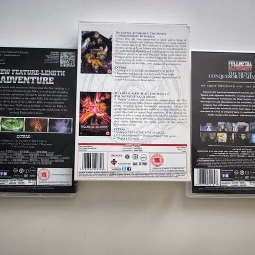 Fullmetal Alchemist Movie Double Pack DVD like new, dubbed animation