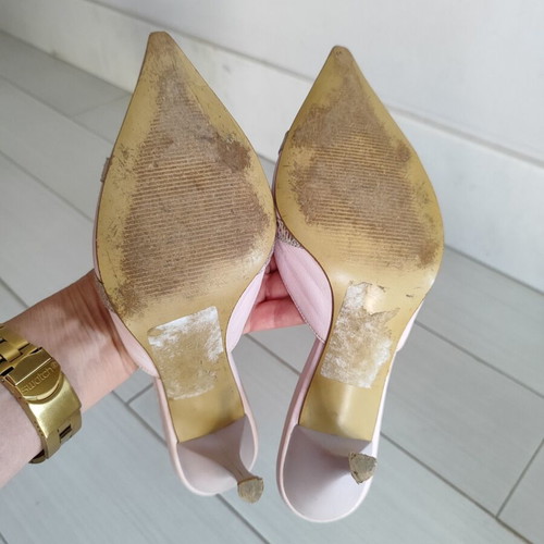 Anelli leather mules size 37 like new, soft pink