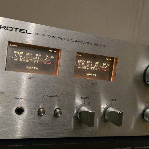 Rotel RA 414 amplifier used, 35 watts rms per channel