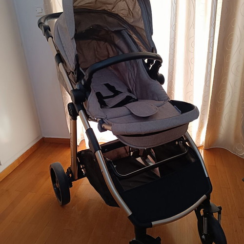 Kikkaboo 3-in-1 baby stroller used with car seat and port bebe