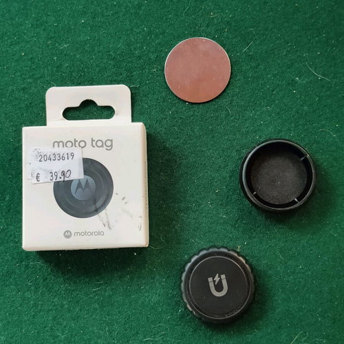 Moto Tag with magnetic case.