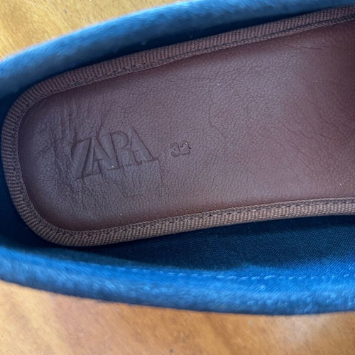 Suede kids moccasins Zara size 32 like new blue