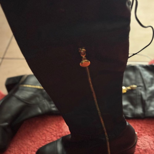 Over knee boots Utopia black leather used size 38