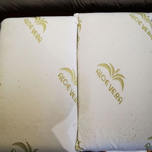 Aloe Vera Memory Foam Pillows like new, set of 2