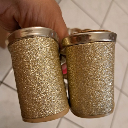 Mules used gold color, size 36