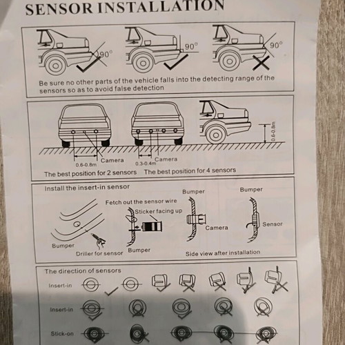 Parking sensor with display and voice alert new