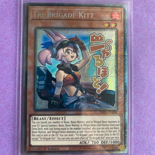 Tri-Brigade Kitt Yu-Gi-Oh! Card 1st Edition Quarter Century Secret Rare Near Mint