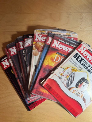 Newsweek 1993 collectible magazines like new, pack of 10