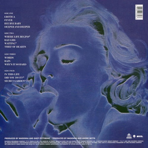 Madonna Erotica double vinyl 180gr, electronic