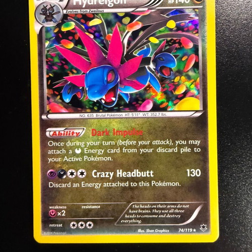 Hydreigon Phantom Forces Holo Rare Pokémon card like new