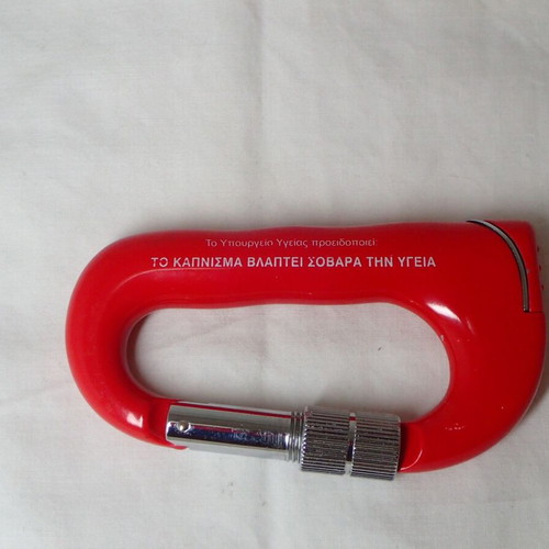 Climbing carabiner used with screw lock for Prince lighter