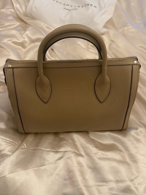 Tuscany Leather handbag used, beige leather