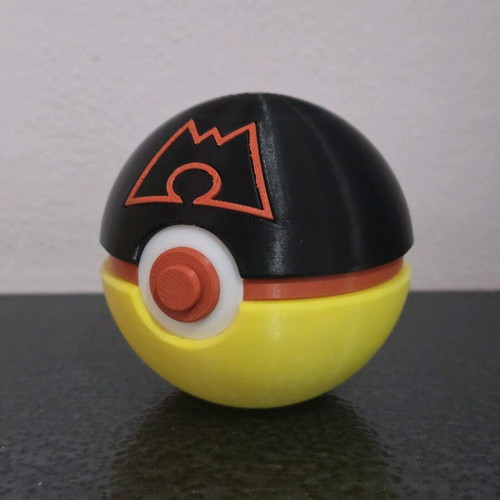 Team Magma Pokéball with keychain, new