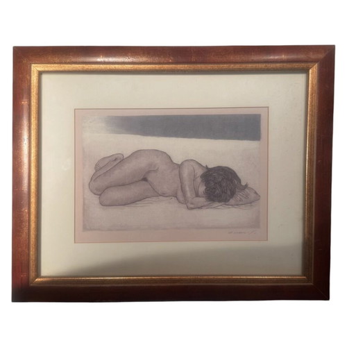 Two Lithographs by Fotis Mastichiadis "I Lithii" 1992 like new