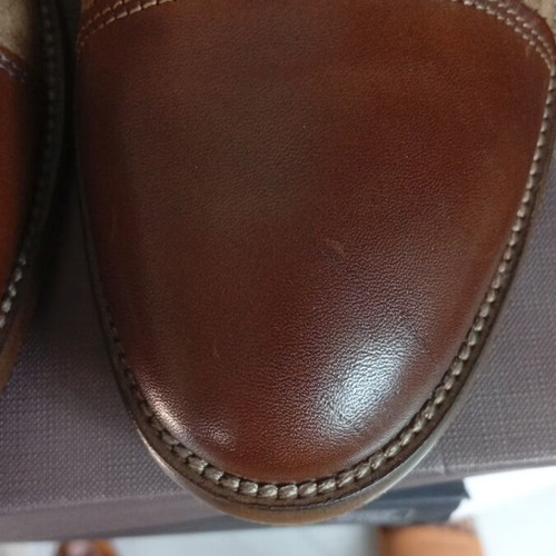 Herman Sons leather ankle boots new, size 40, beige and brown