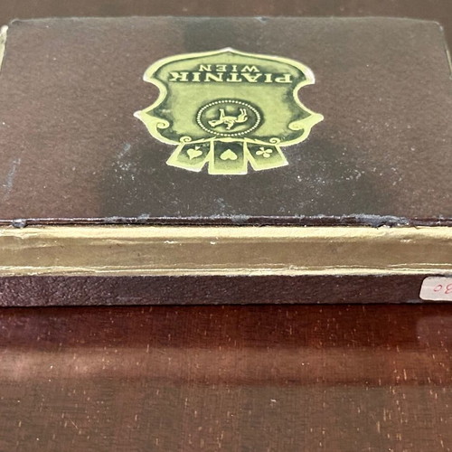 Empty box from Piatnik Wien playing card case used, Austrian 1976