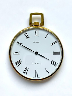 Türler Zürich vintage quartz ρολόι τσέπης σε χρυσαφί