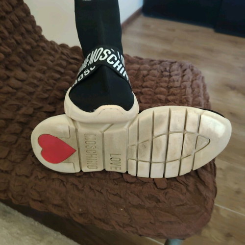 Moschino Love women's sneakers like new, black and white, size 39