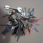Keys used, assorted pack all together