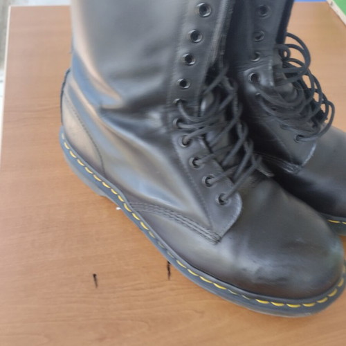 Dr. Martens 1919 Steel Toe Leather Boots size 45 like new, black