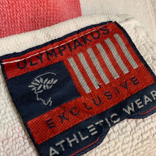 Olympiakos 1997 towel used, authentic, clean 1.40x72 cm