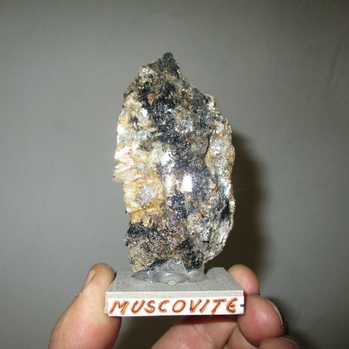 Muscovite Magnetite mineral new, rare Greek Milos