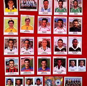 24 χαρτακια αυτοκολλητα πανινι panini 2002