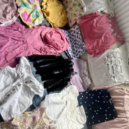 Baby girl clothing set used, size 80/12m, summer brands