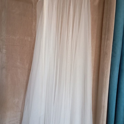 Tulle Tunic white with satin ribbon one size new