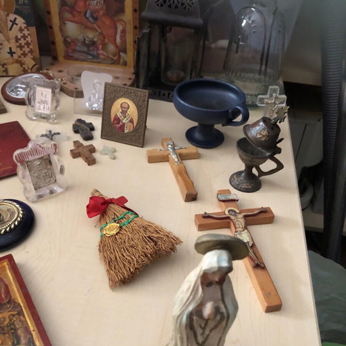 Religious icons and items used, package