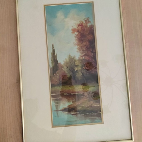 Oil paintings by Tasos like new, framed set or single