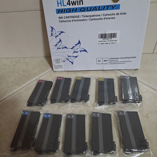 Compatible Ink Cartridge Set 405XL for Epson WorkForce Pro Printers, New, 10 pcs