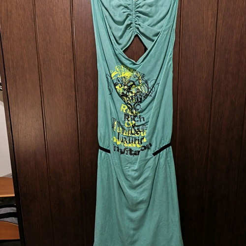 Velluto rosso dress turquoise like new, size S