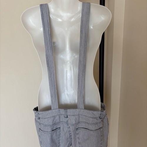 Miss Selfridge striped denim salopette like new, sizes M and L