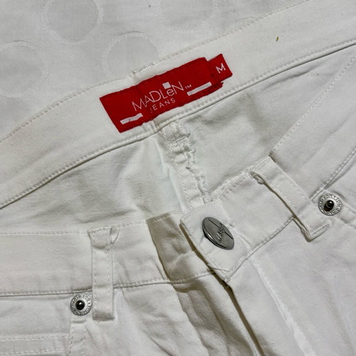 Vintage white high-waisted pants with pockets and wide leg like new, size M