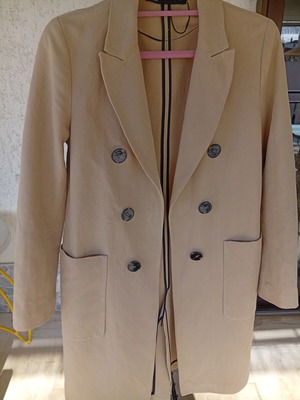 Zara long coat like new, beige, size M