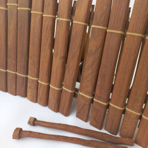 Balafon African handmade xylophone used, 90's, 12 keys