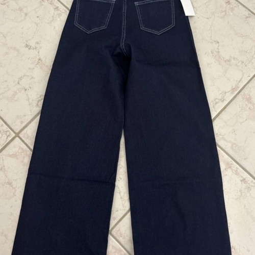 High-Waisted Wide-Leg Jeans Dark Wash New, Size XS