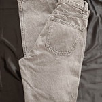 Zara high-waisted straight-leg jeans, gray, size M