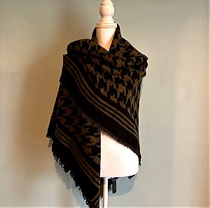 Zara houndstooth blanket scarf