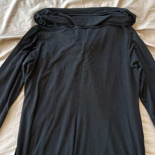 Forel black plus size dress with drape neckline like new, XXL-3XL