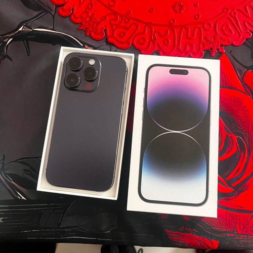 Apple iPhone 14 Pro 128GB with original charger, purple