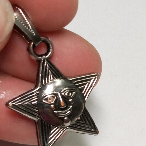 Star Sun Light Motif pendant silver, like new
