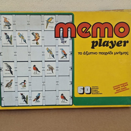 Memo Player board game used, memory game with 60 cards