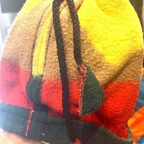 Funky Pixie Wooly Hat Fairy with Hanging Crossets one size like new