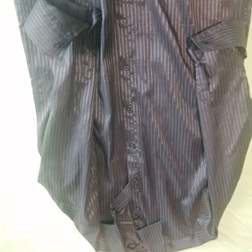 Shirt medium black and gray with cuffs like new
